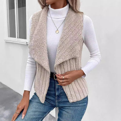 New Women's Elegant Fashion All-matching Plush Vest