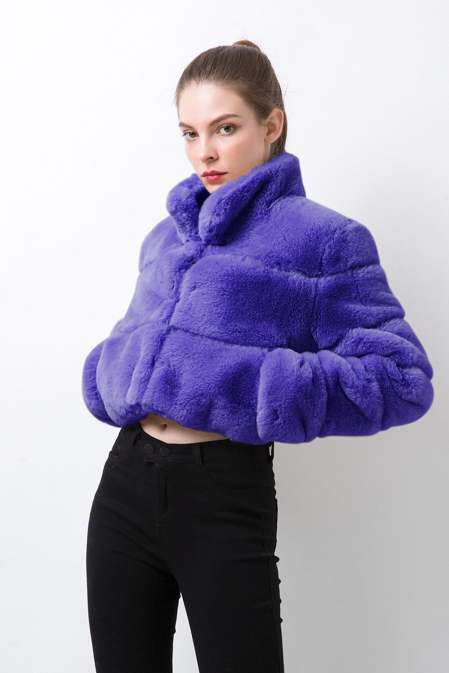 Imitation Fur Women's Coat Imitation Horizontal Stitching Artificial Fur