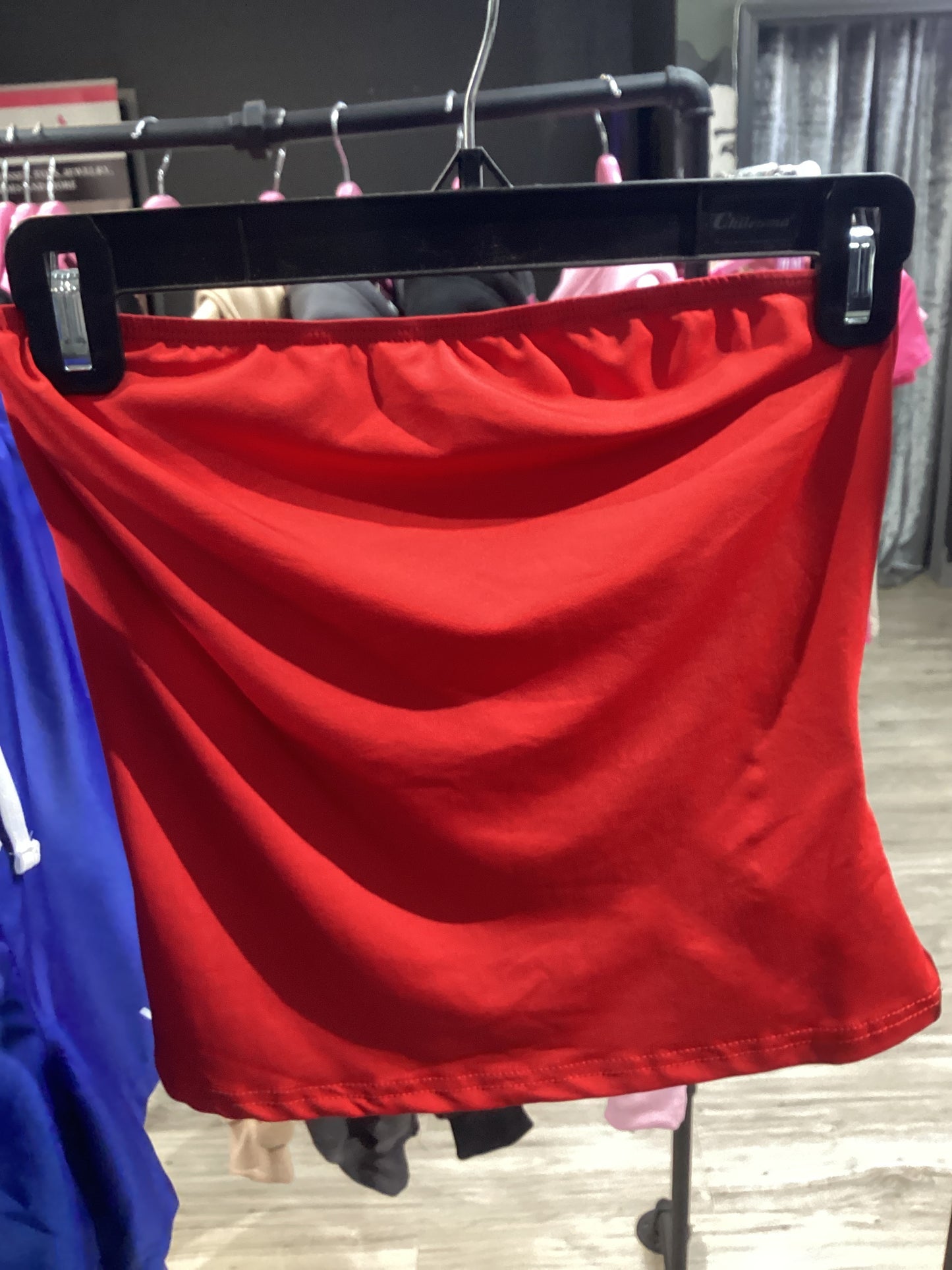 Red tube top