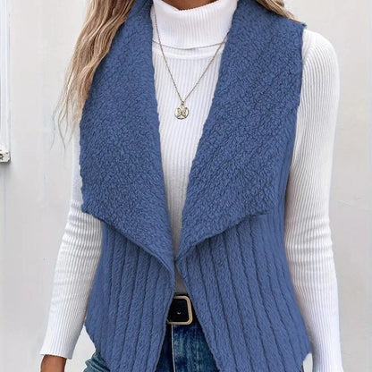 New Women's Elegant Fashion All-matching Plush Vest