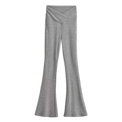 Hip Lifting And Leg Length Knitting Micro Flare Pants